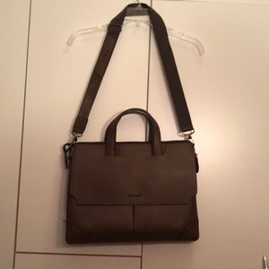 Brown laptop bag